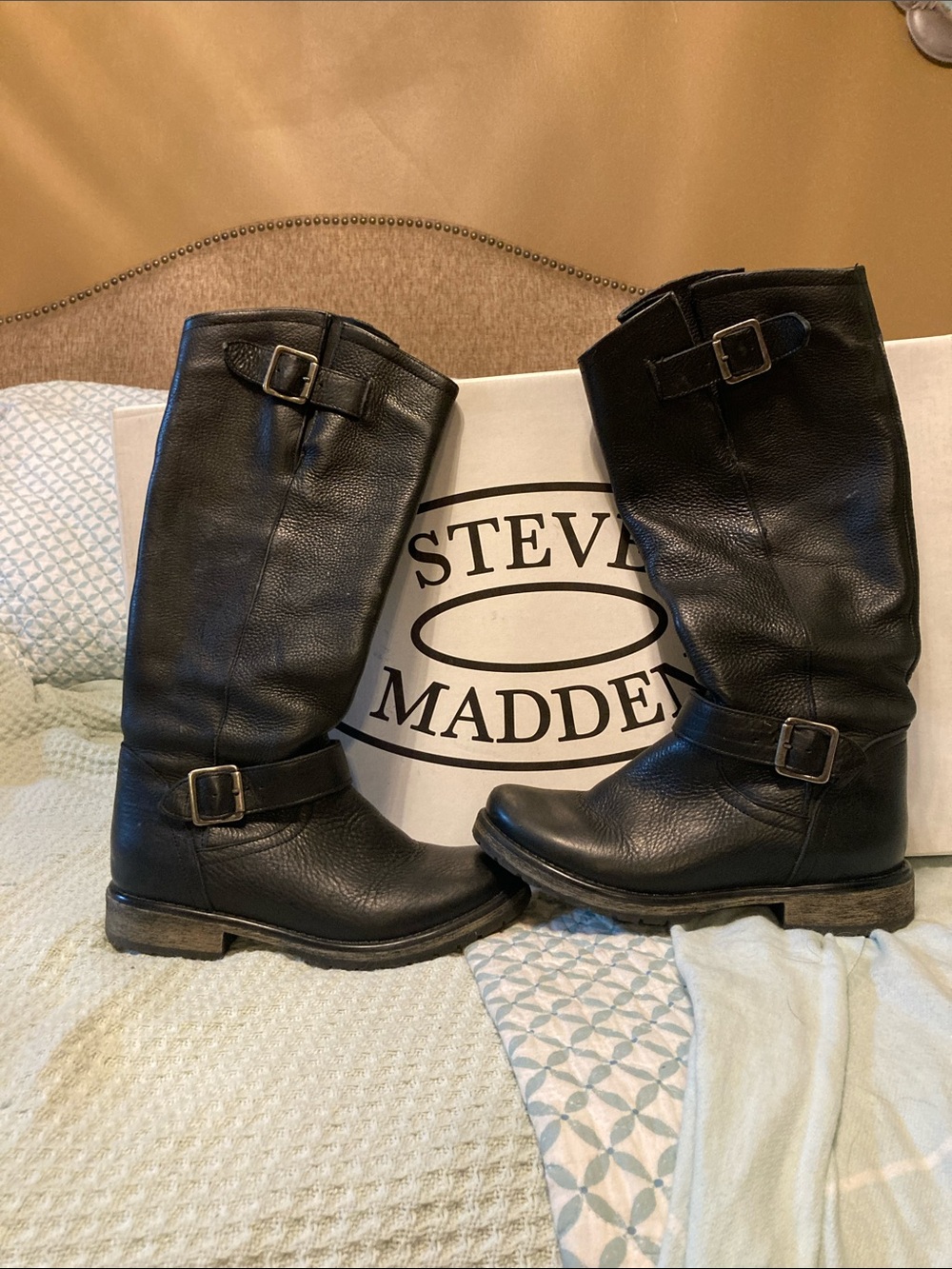 Women’s Leather Steve Madden Moto Boot
